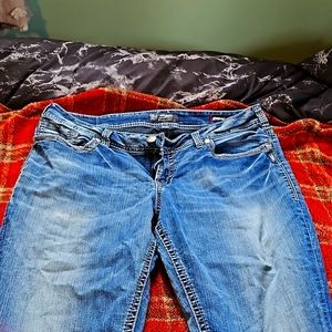 Silver boot cut jeans